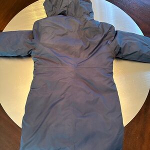 Girls north face hooded arctic long parka Navy